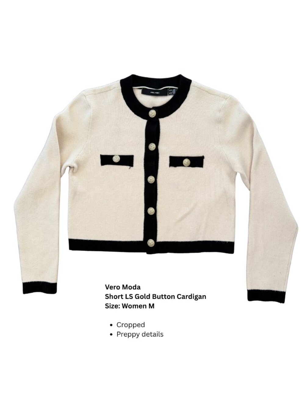 Vero Moda Cropped Cardigan – Women’s Medium